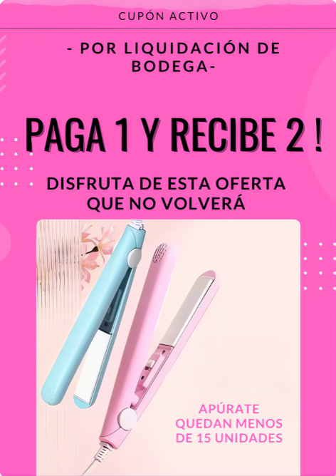 MINI PLANCHA MAGIC PARA CABELLO™ 2x1