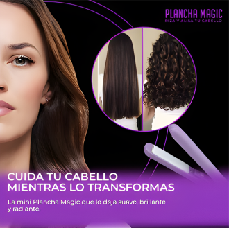 MINI PLANCHA MAGIC PARA CABELLO™ 2x1